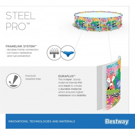 Bestway 5612F BW Каркасный бассейн Steel Pro 274х66см, 3221л