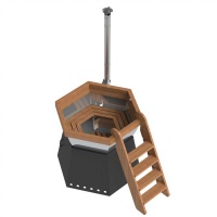 Банный чан 6 граней на подставке с ветрозащитой